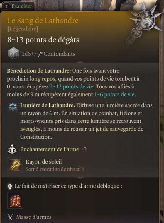 Le sang de Lathandre - Baldur's Gate 3