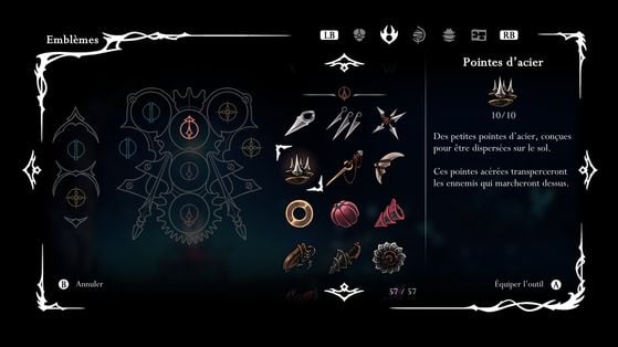 Pointes d'acier - Hollow Knight : Silksong